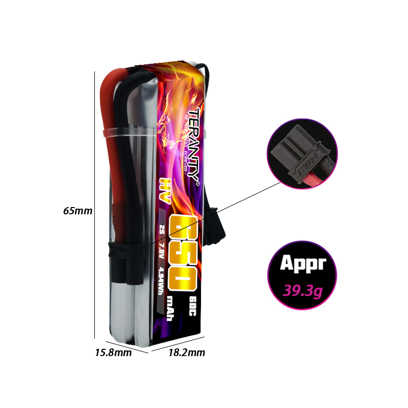 2/4/6/10PCS TERANTY 650mAh 2S  - Drone Battery Lipo review and price